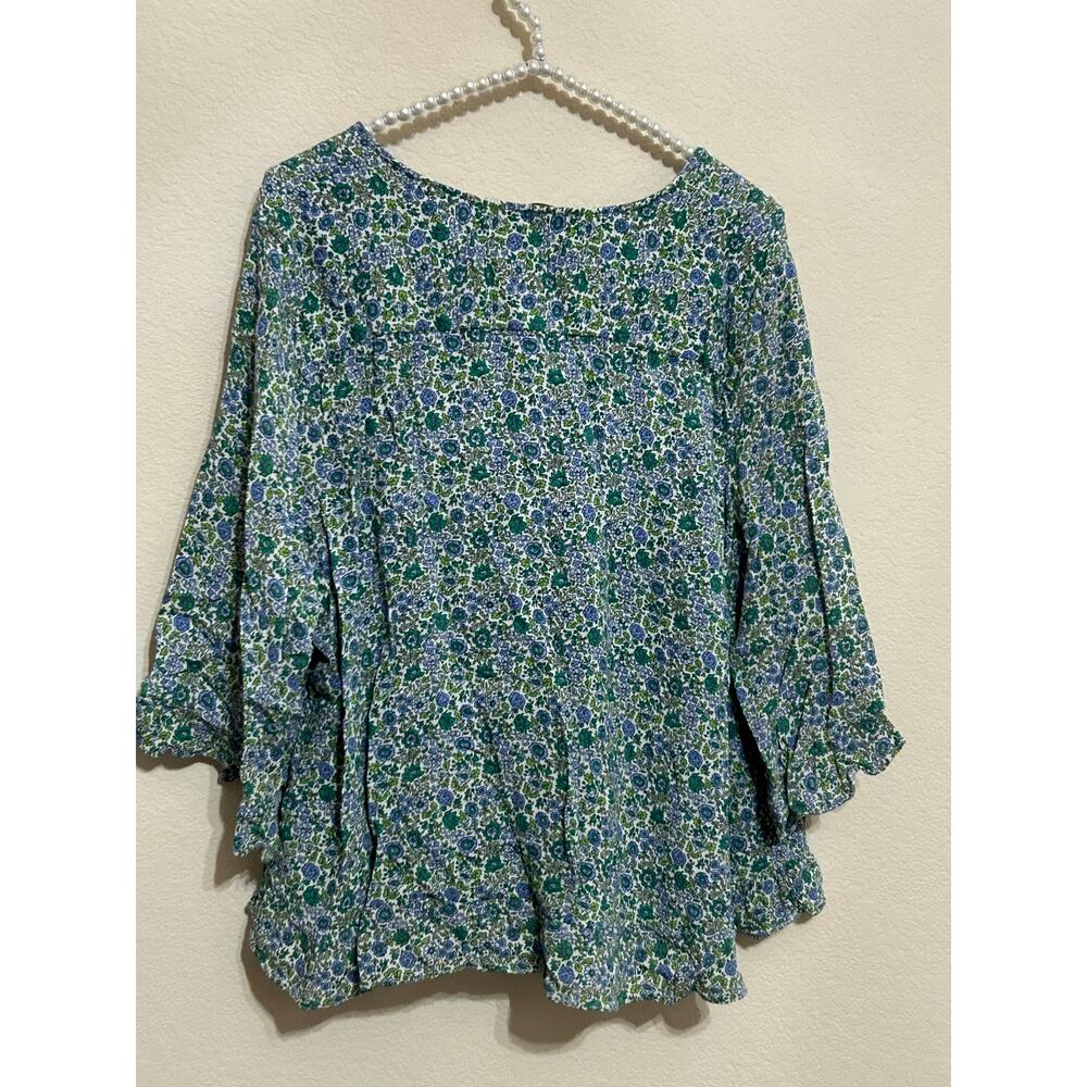 Cynthia Rowley Size 3X Top Long Sleeve Floral Stretchy Spring Easter Shirt - Picture 6 of 8